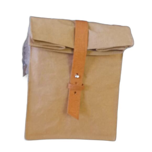 Whole Food Market supernatural Paper lunch bag faux leather insulated - Picture 1 of 7